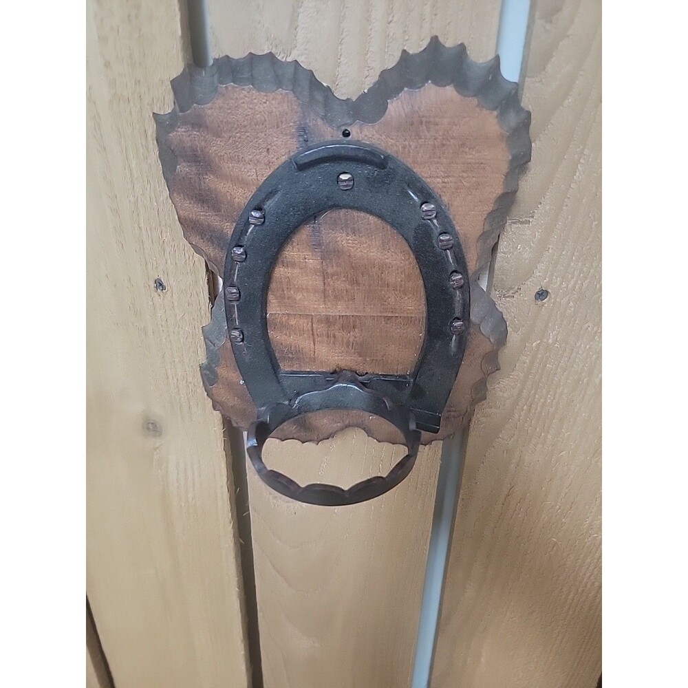 Handmade Plant Sconce Horseshoe Flowers
